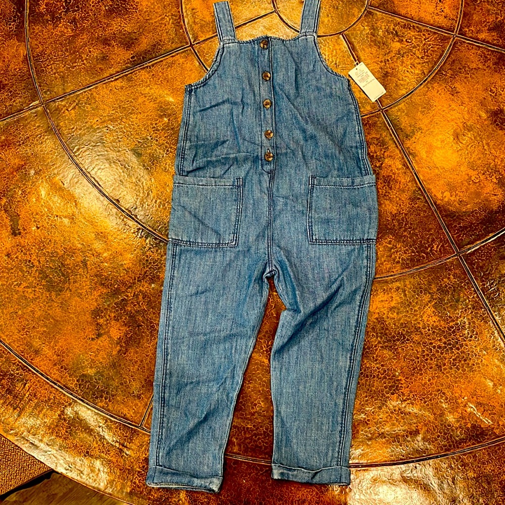 Old Navy 3T chambray overalls.